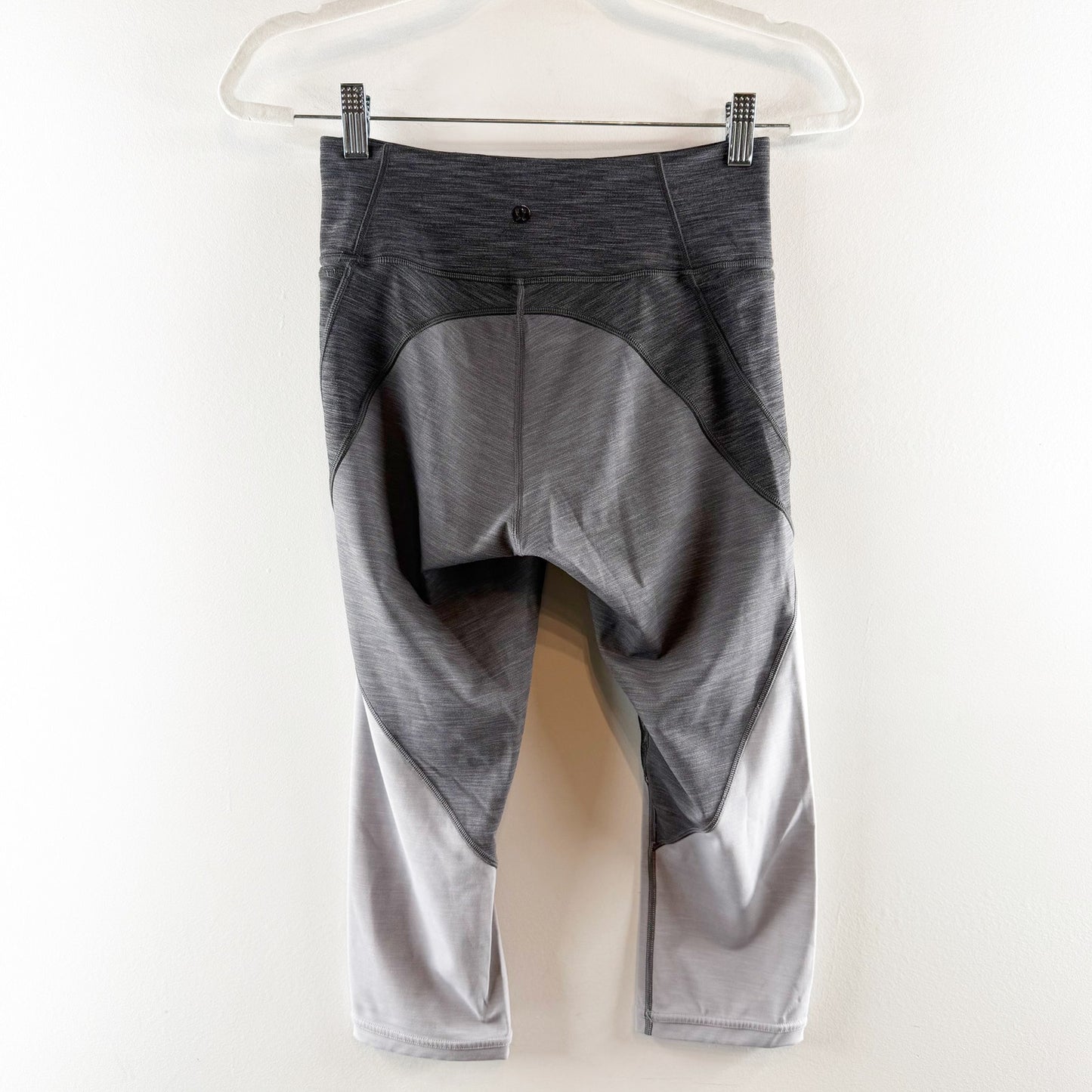 Lululemon Early Extension High-Rise Crop Heathered Black Titanium Silverscreen 6