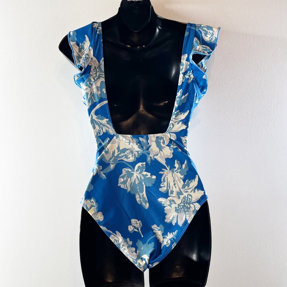 Summersalt The Ruffle Backflip One Piece Floral Swimsuit Blue 6