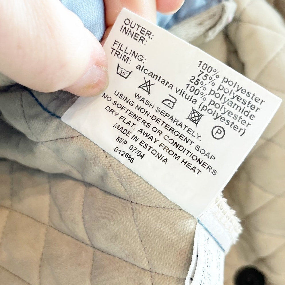 Barbour Lulworth Quilted Long Sleeve Full Zip Jacket Coat Light Blue 8