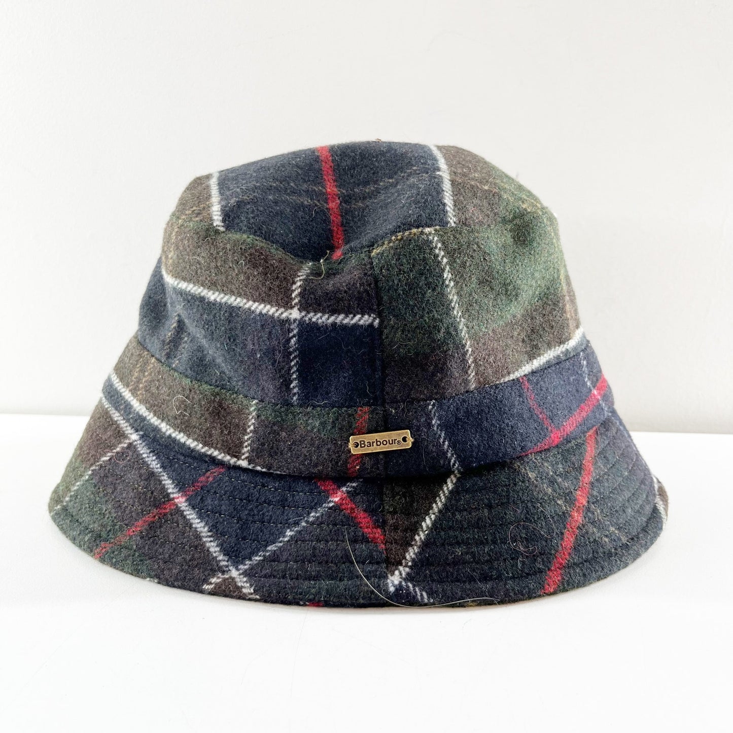 Barbour Heidi Tartan Plaid Sports Bucket Hat Green Blue Medium