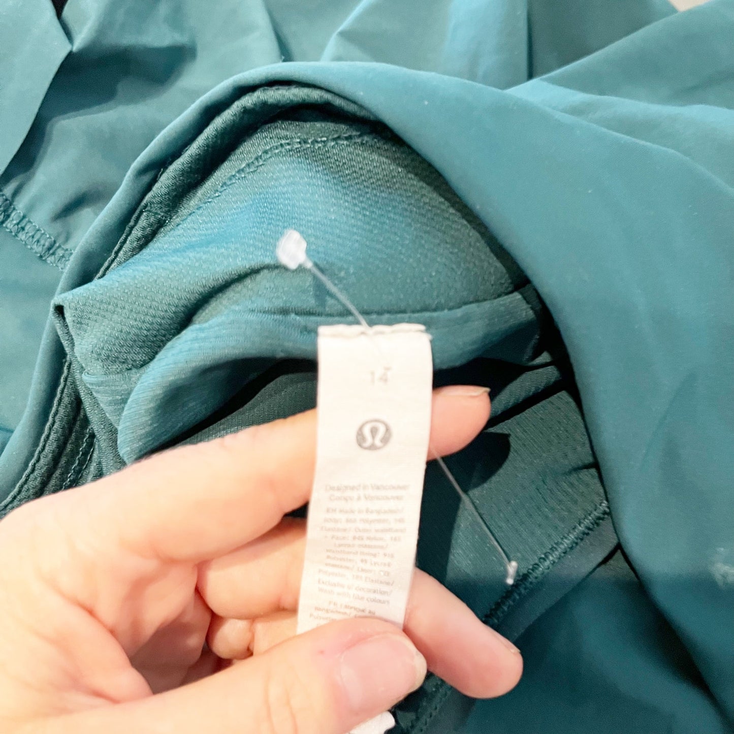 Lululemon Fast and Free Reflective High-Rise Shorts 3" Storm Teal Green 14