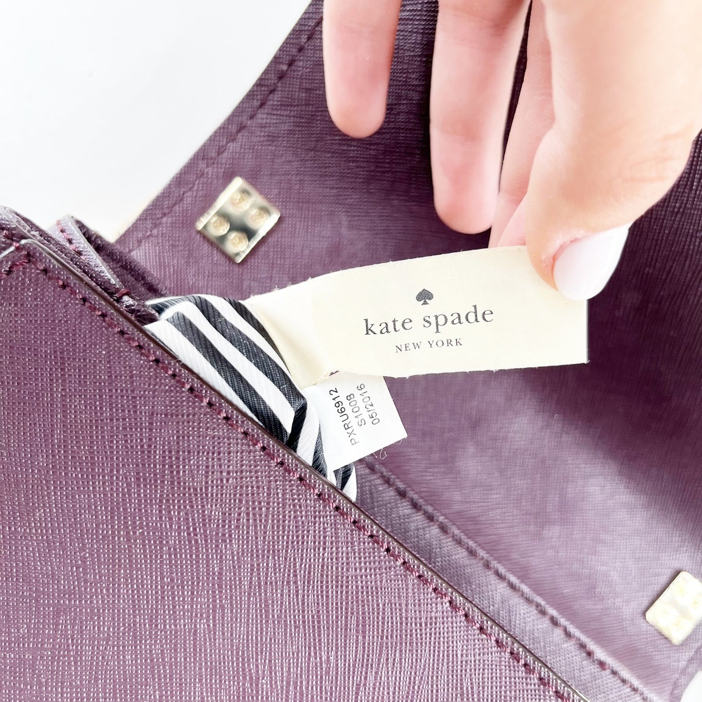 Kate Spade New York Cameron Street Byrdie Saddle Crossbody Bag Purple