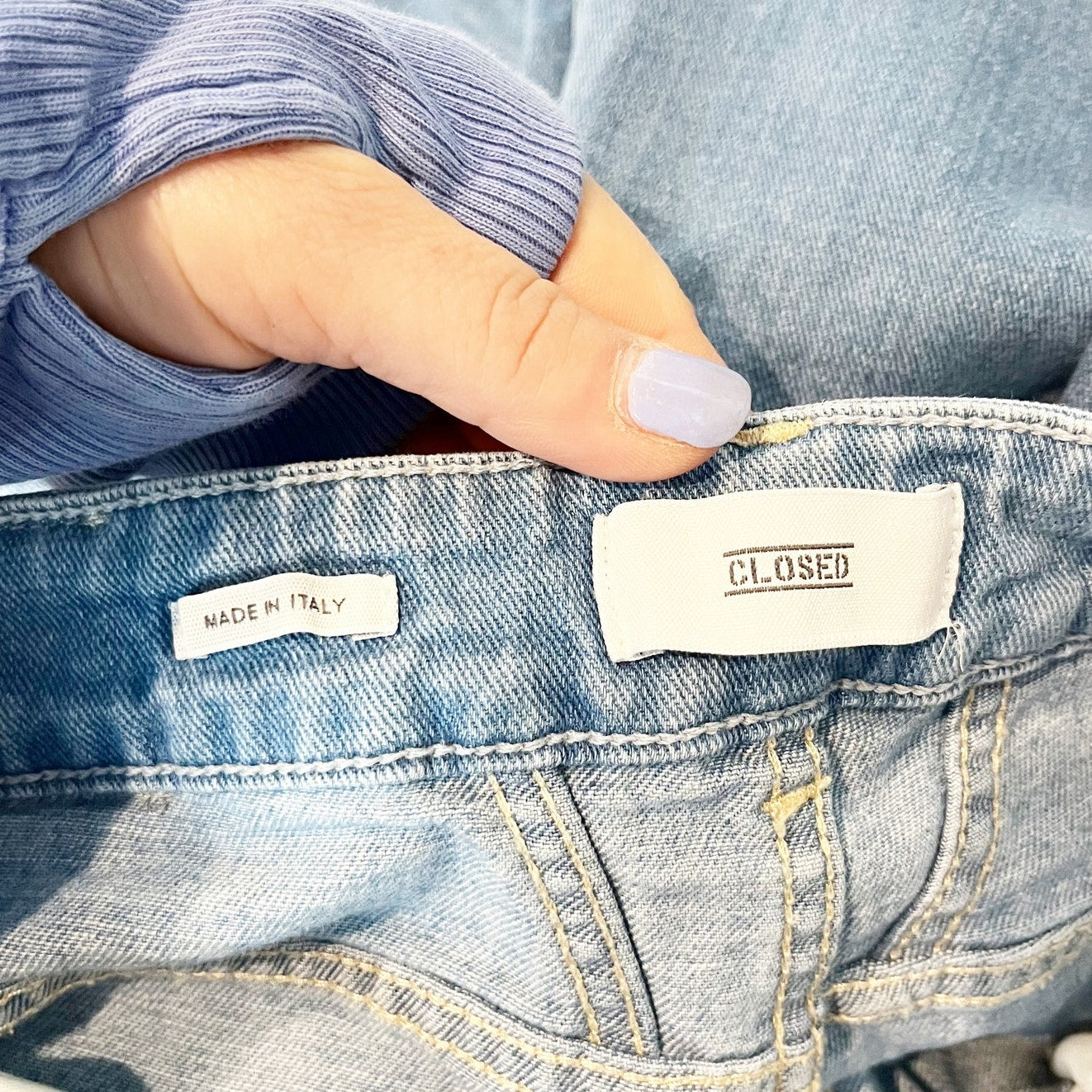 Closed Denim Glow Up High Rise Flare Dip Dye Jeans Blue 30
