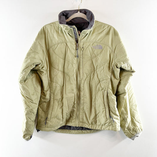 The North Face Full Zip Polartech Insulated Puffer Jacket Coat Sage Green Medium