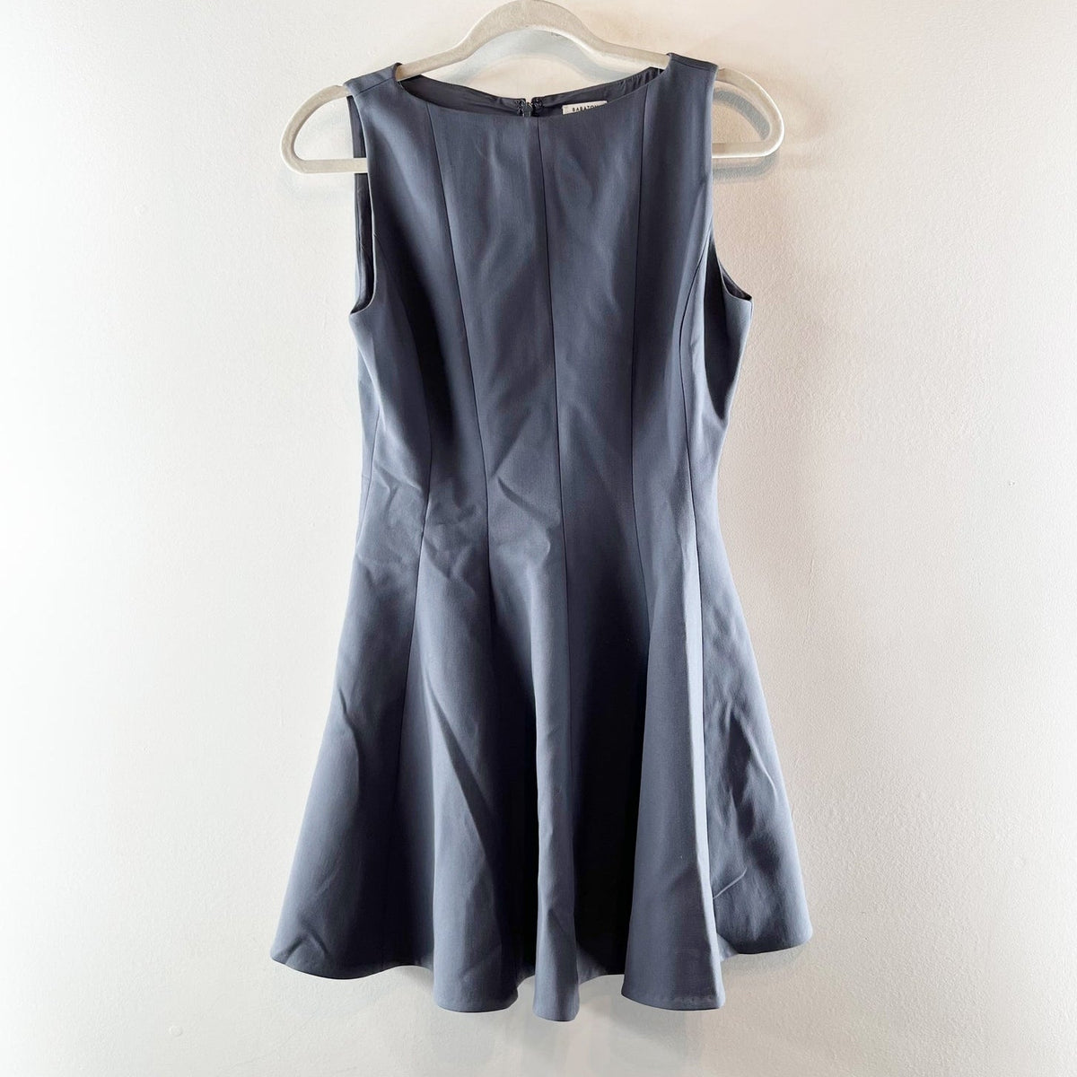 Babaton Aritzia Proxy Sleeveless Fit & Flare Mini Dress Vintage Navy Blue 2