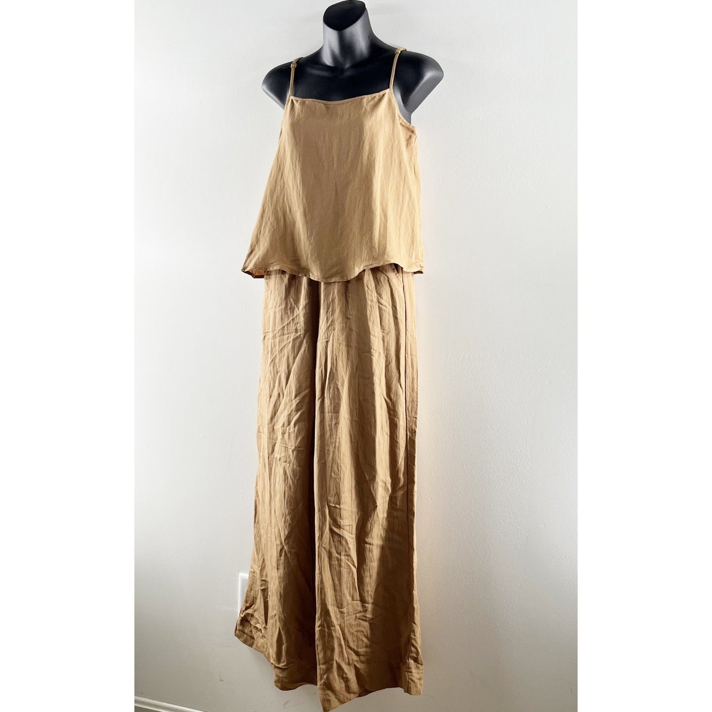 Z Supply Seashore Wide Leg Pants Matching Ashley Cami Tank Otter Brown XS / S