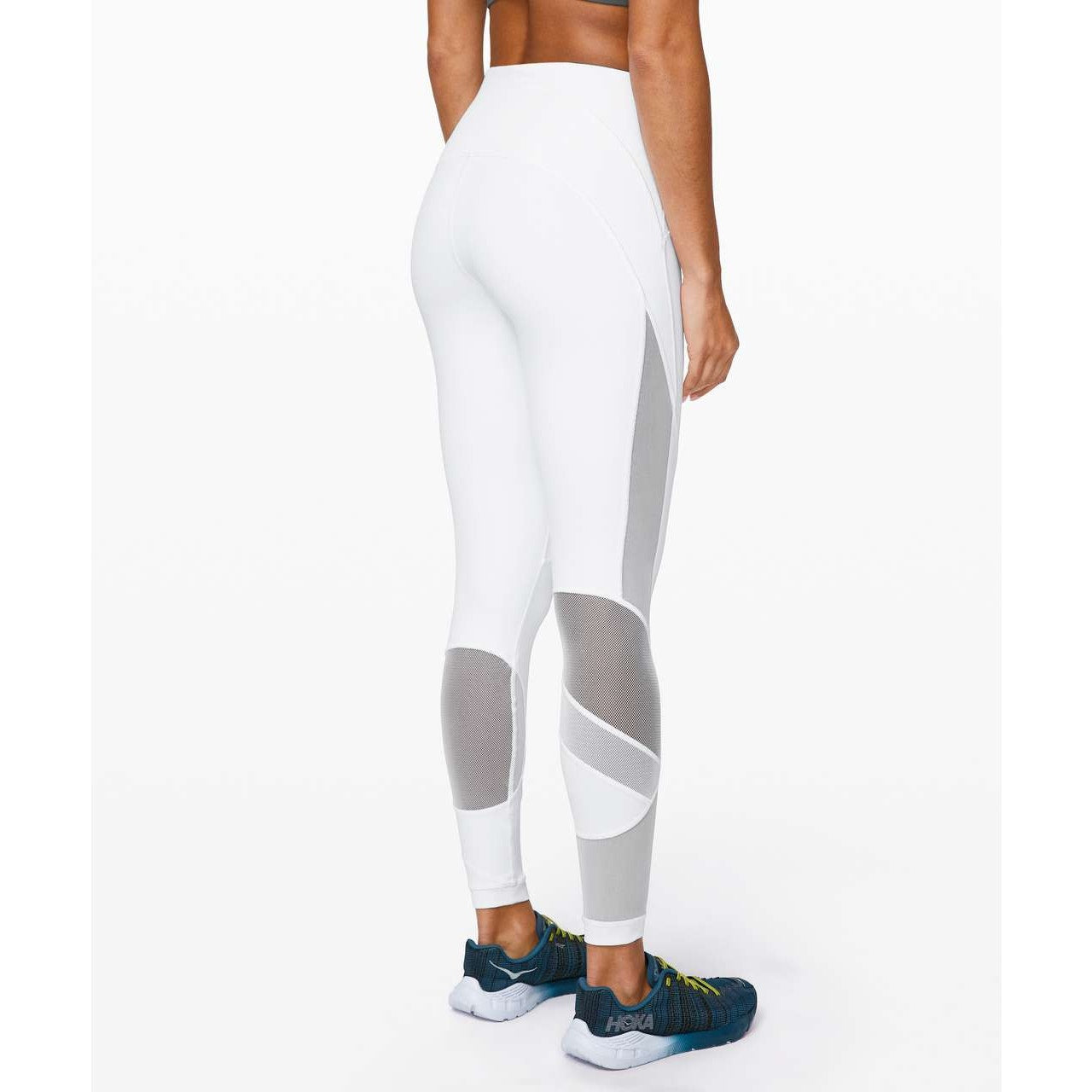 Lululemon Clear The Court Tight Leggings Mesh 28" White 6