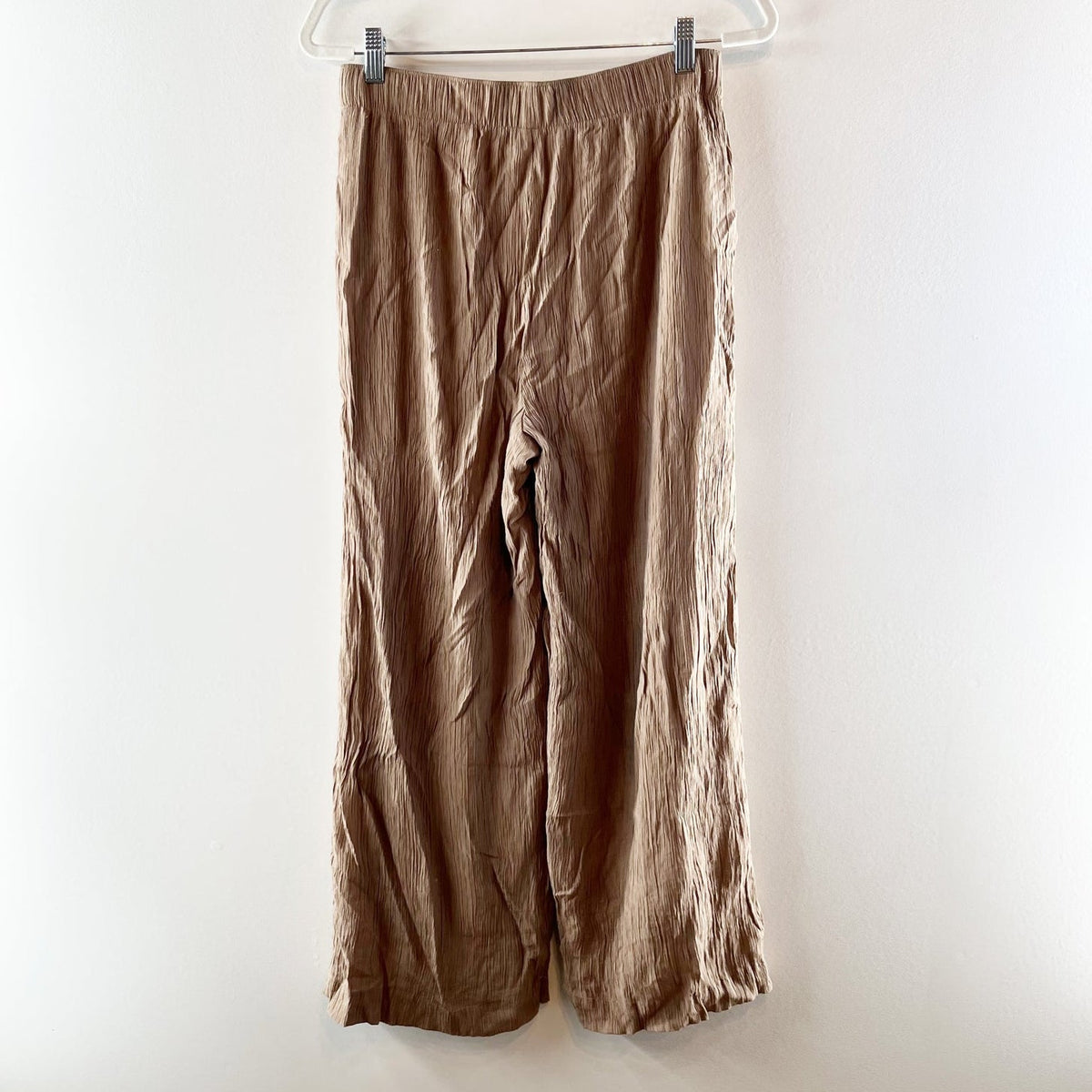 Abercrombie & Fitch Pull On Elastic Waist Wide Leg Lounge Pants Brown Medium