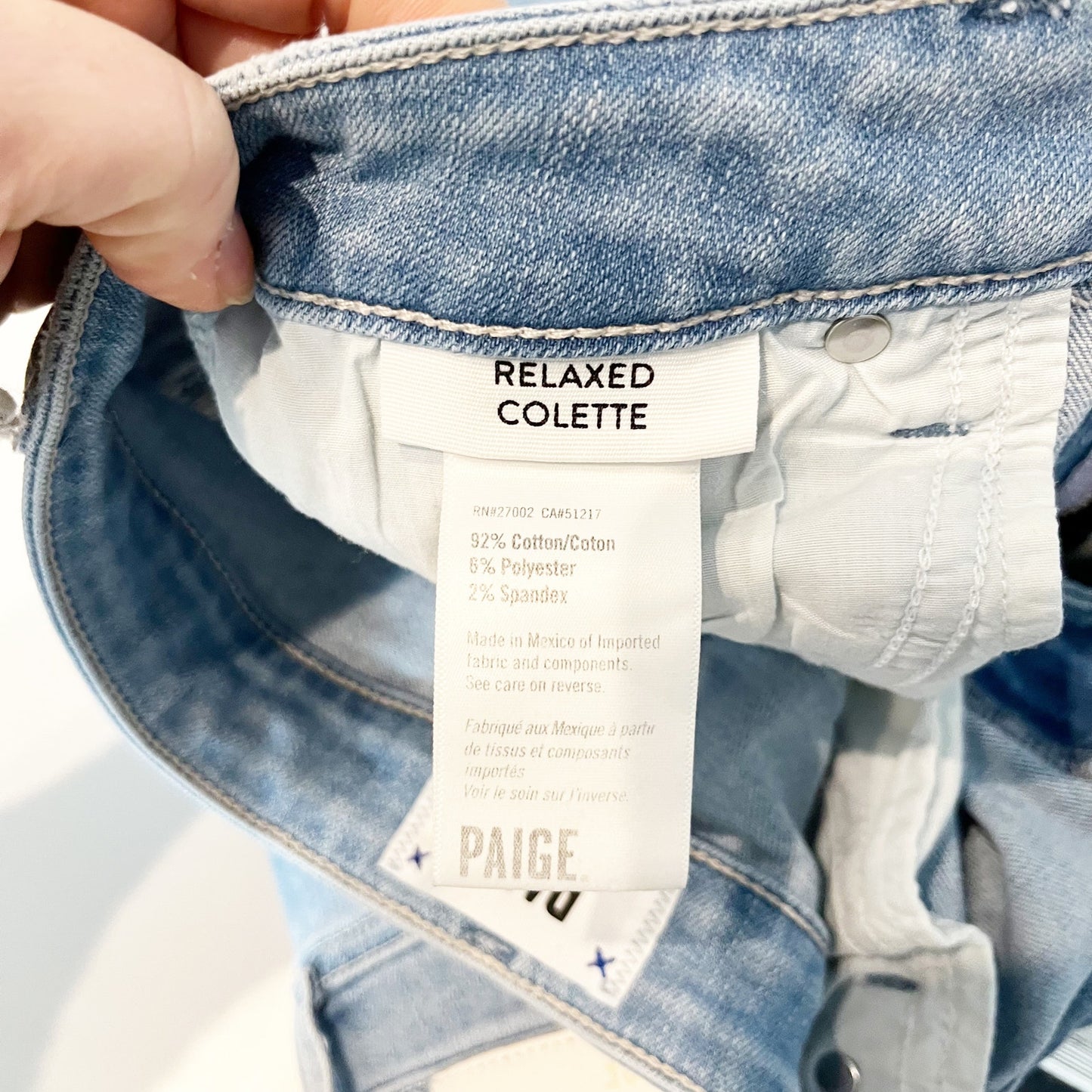 Paige Relaxed Colette High Waisted Denim Cropped Flare Jeans Jama Wash 28