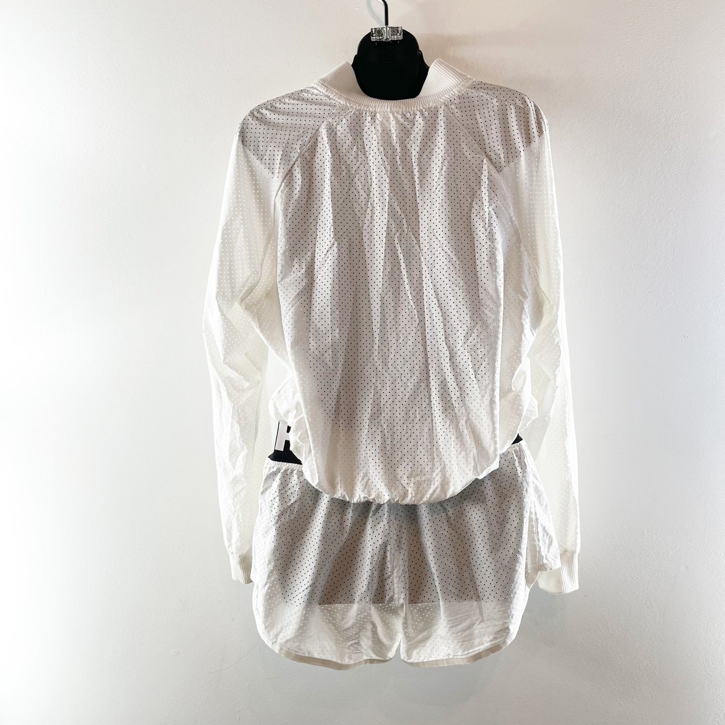 Victoria's Secret PINK Mesh Full Zip Track Jacket and Matching Shorts Set White