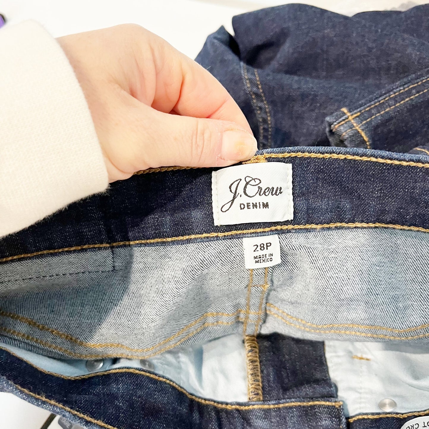 J. Crew Cotton Blend High Waisted Denim Billie Demi Boot Crop Jeans Blue 28 P