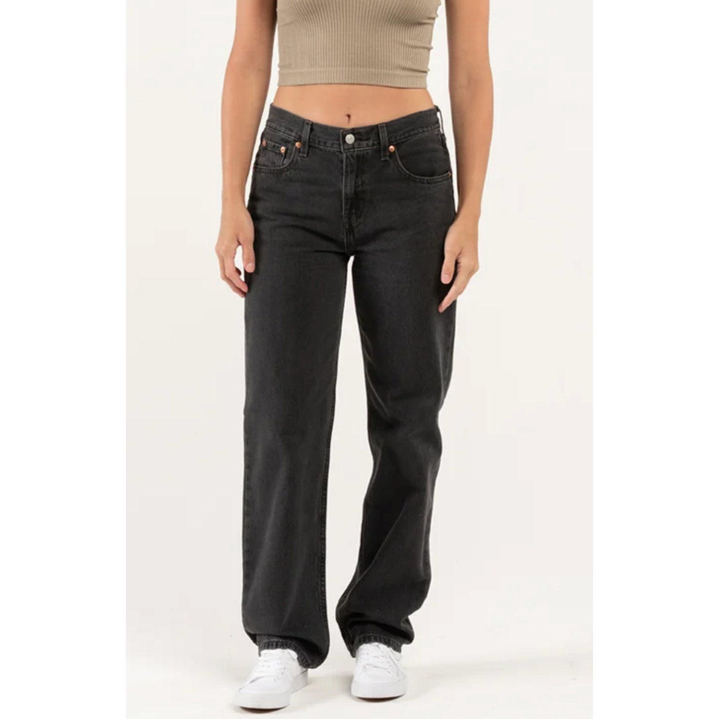 Levi's Low Pro Low Rise Straight Leg Jeans Black 28
