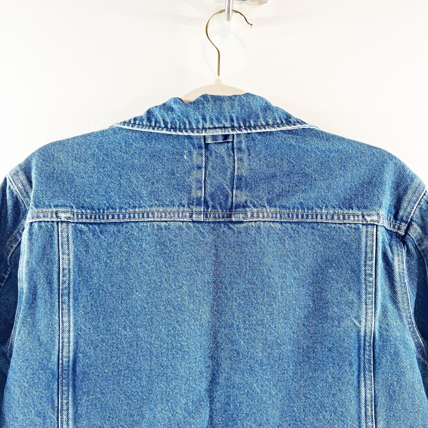 Calvin Klein Long Sleeve Button Up Denim Jean Trucker Jacket Blue XS