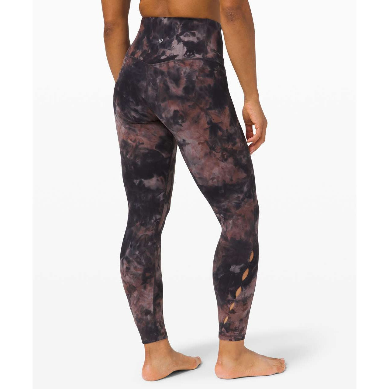 Lululemon Unlimit High Rise Tight Keyhole Diamond Dye Graphite Grey Pink Pastel