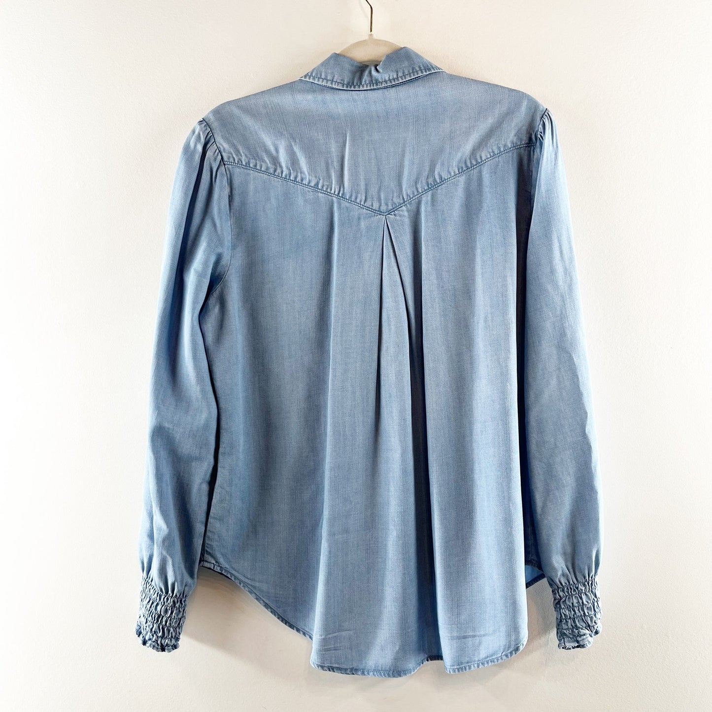 Cloth & Stone by Anthropologie Long Sleeve Button-Up Chambray Shirt Blue Medium