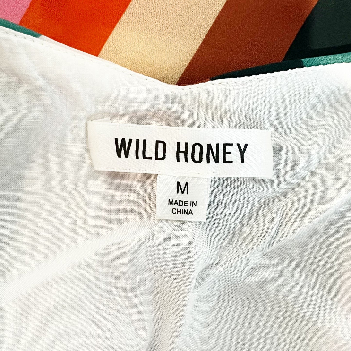 Wild Honey Shift Tunic Striped Mini Tank Slip Dress Rainbow Multi Medium