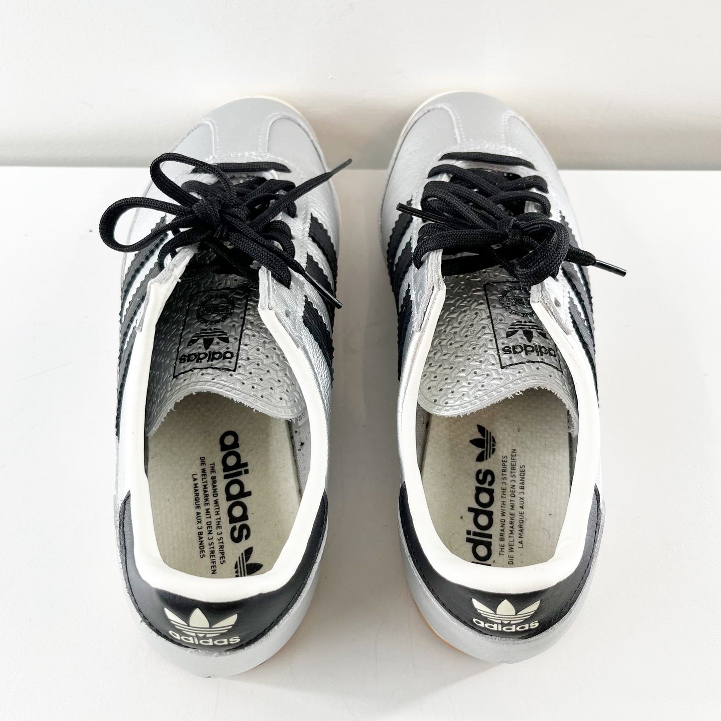 Adidas Originals SL 72 OG Low Top Sneakers Metallic Silver Black 9