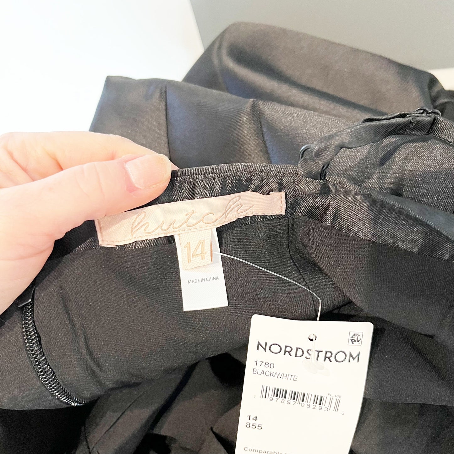 Hutch Serena Formal Cocktail Bow A Line Mini Dress White Black 14