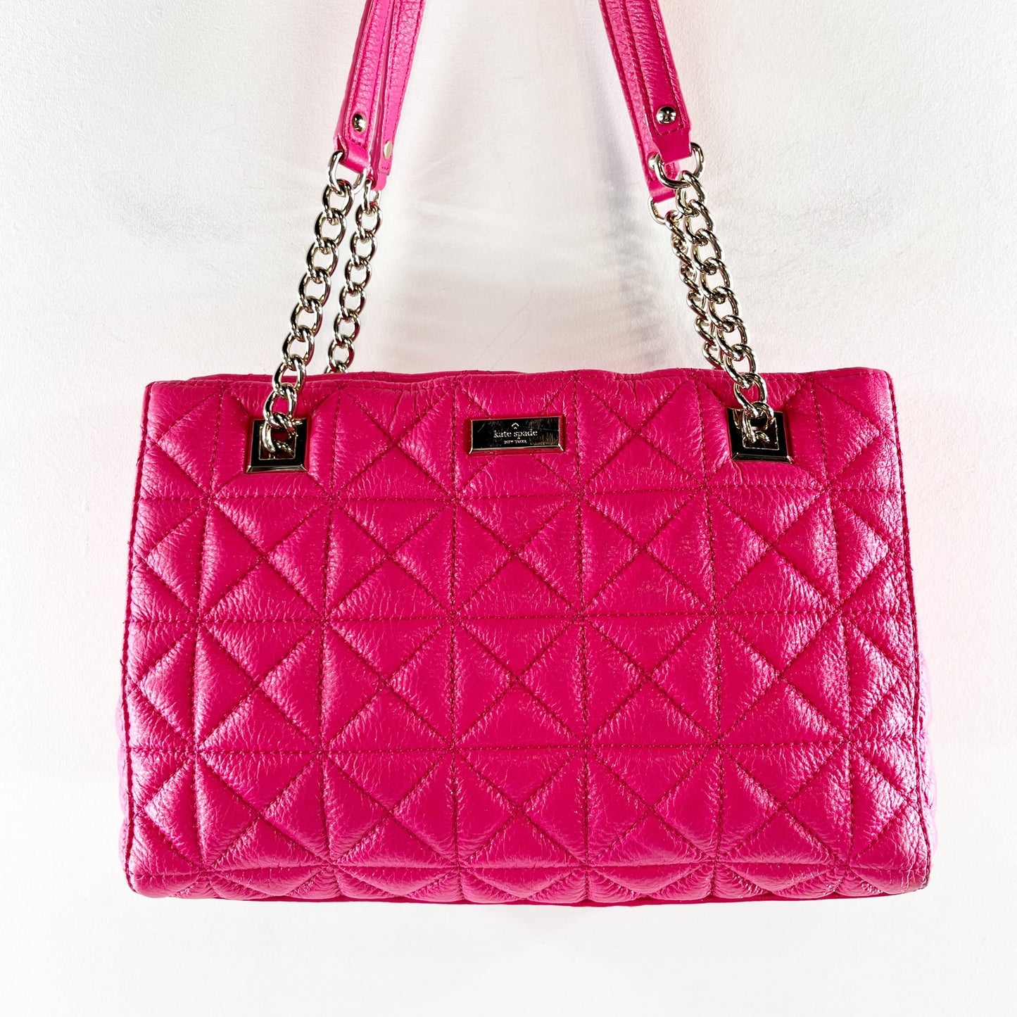 Kate Spade Sedgewick Place Phoebe Chain Strap Quilted Bag Purse Pink
