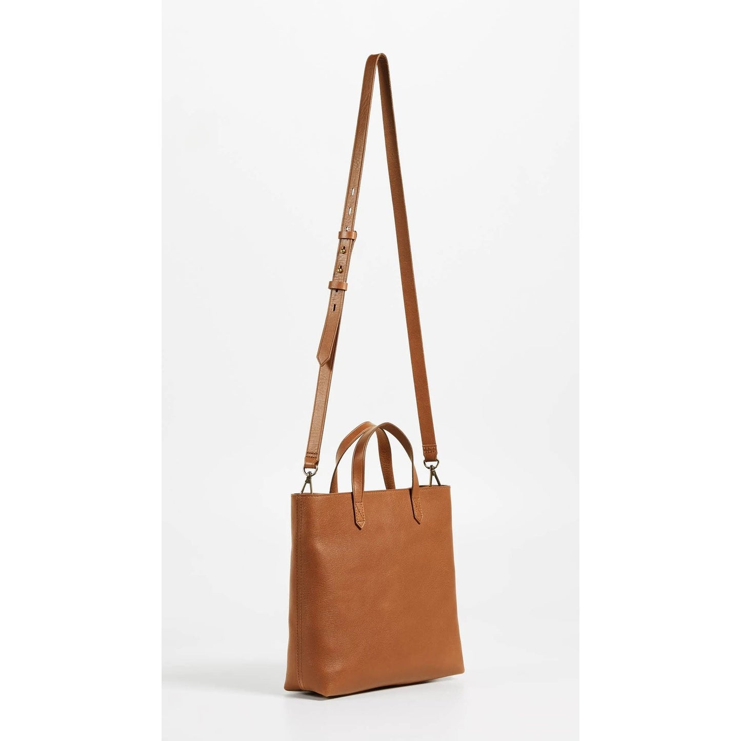 Madewell The Zip-Top Transport Leather Crossbody Bag Brown In English Saddle