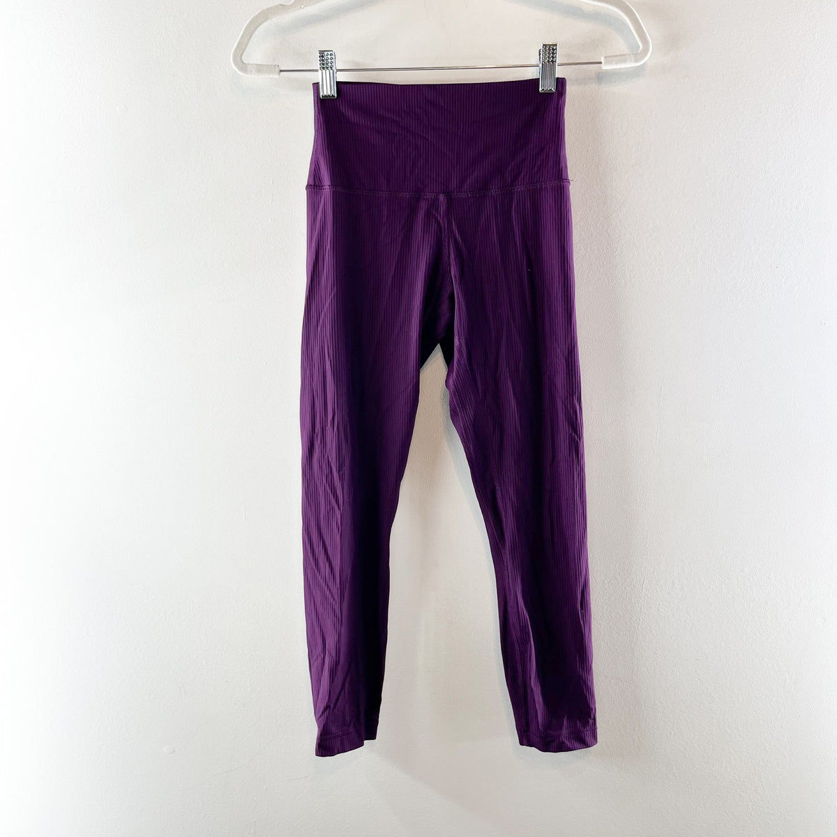 Lululemon Align Ribbed High-Rise Crop 23" Leggings Dramatic Magenta Purple 4