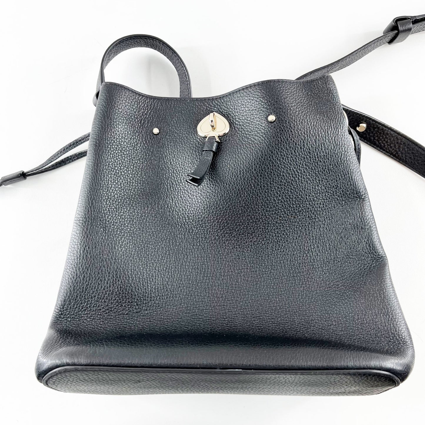 Kate Spade New York Logo Marti Pebble Leather Bucket Shoulder Bag