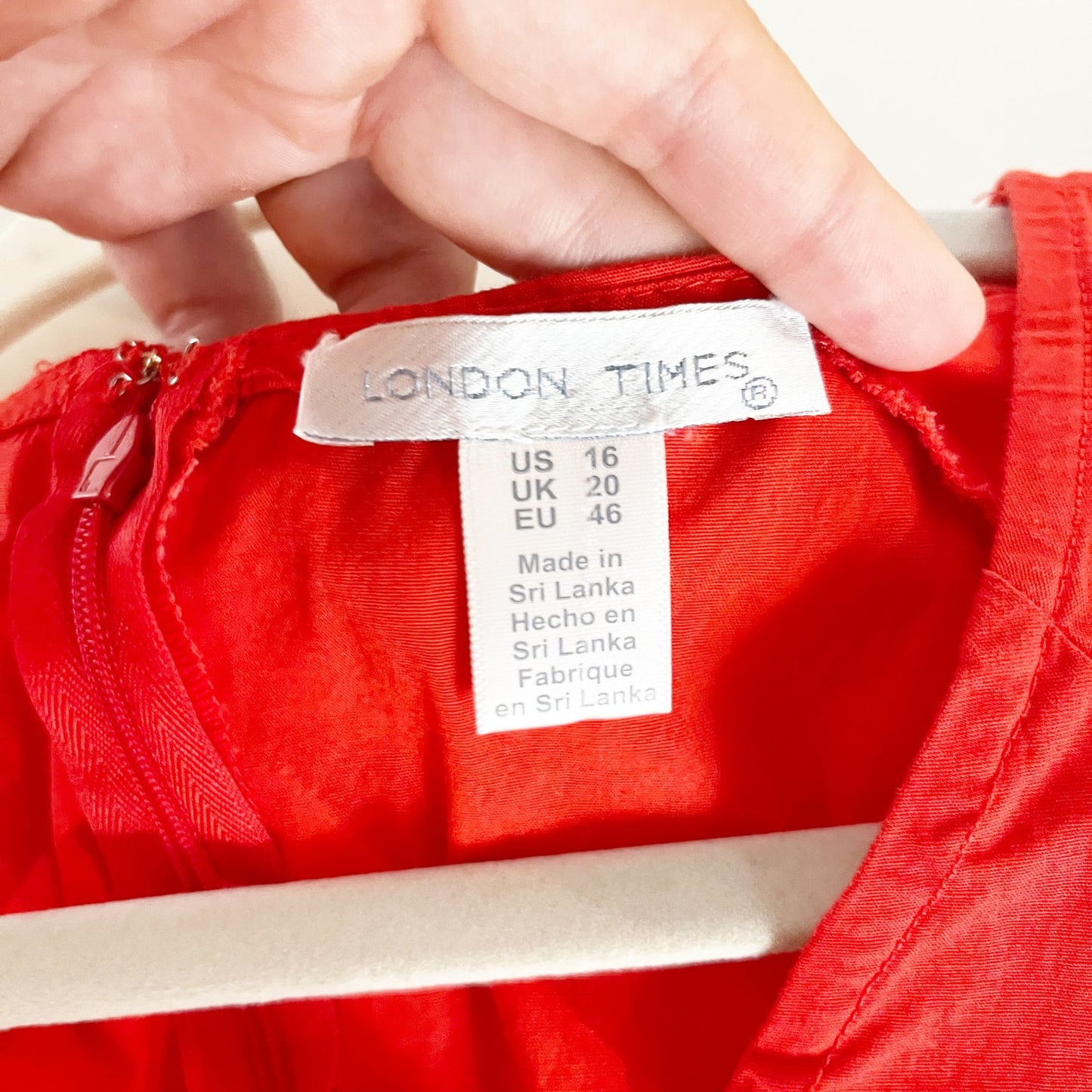 London Times V Neck Tiered Babydoll Mini Dress Red 16