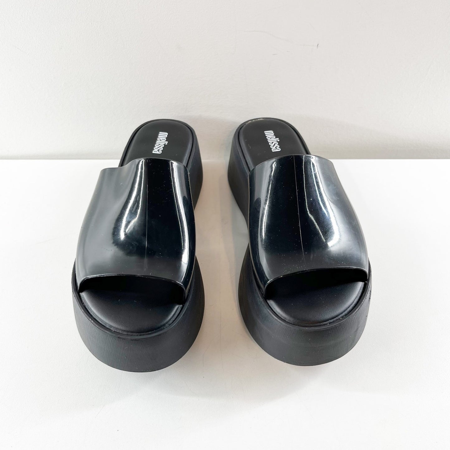 Melissa Becky Platform Slide Sandals Black