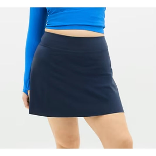 Athleta Ace High Rise A Line Tennis Mini Skirt 15.5" Navy Blue 1X