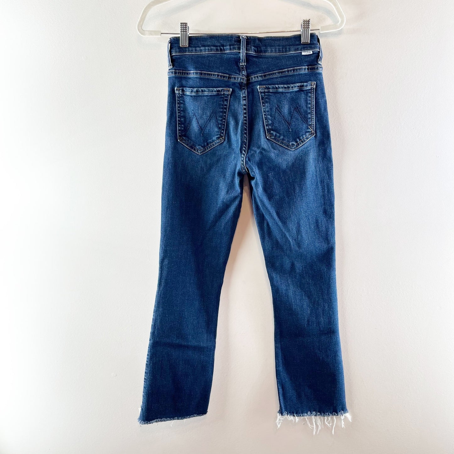 Mother The Insider Crop Step Fray Hem Jeans Teaming Up Blue 26 / 2