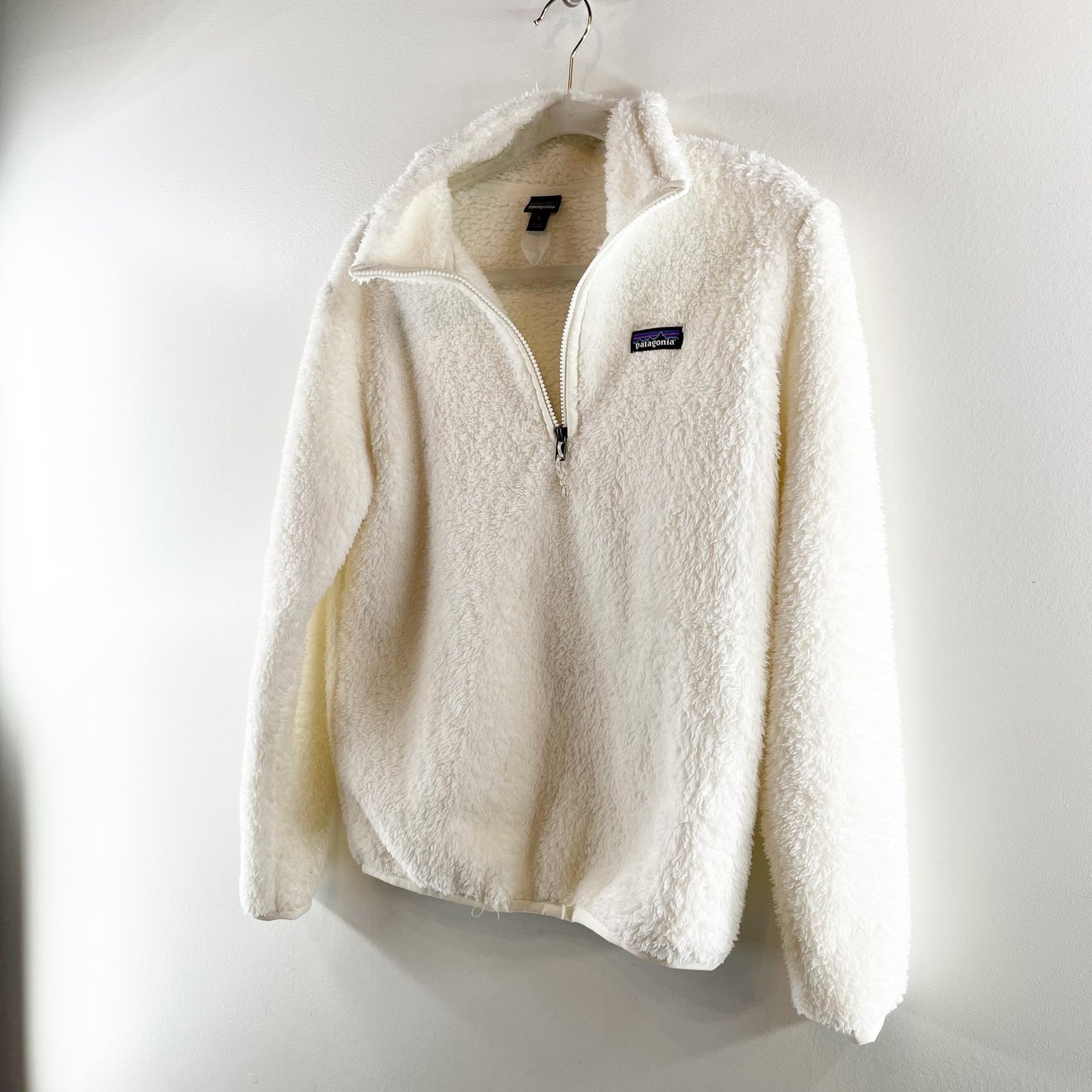 Patagonia Los Gatos 1/4 Zip Fleece Pullover Jacket Birch White Small