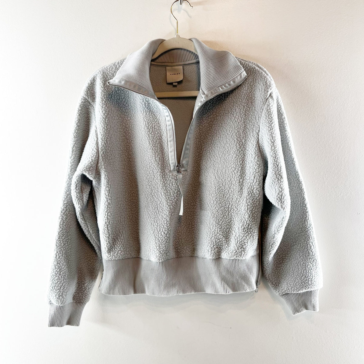 Varley Roselle Half Zip Fleece Pullover Sweatshirt Gray XS