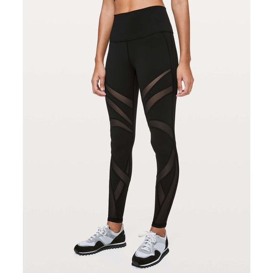 Lululemon Athletica Wunder Under High-Rise Tight Leggings Mesh 28" Black 6