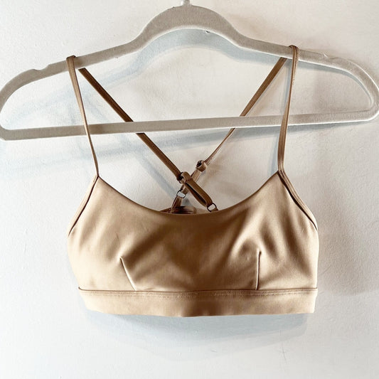 Alo Airlift Intrigue Bra Toasted Almond Brown Tan Small