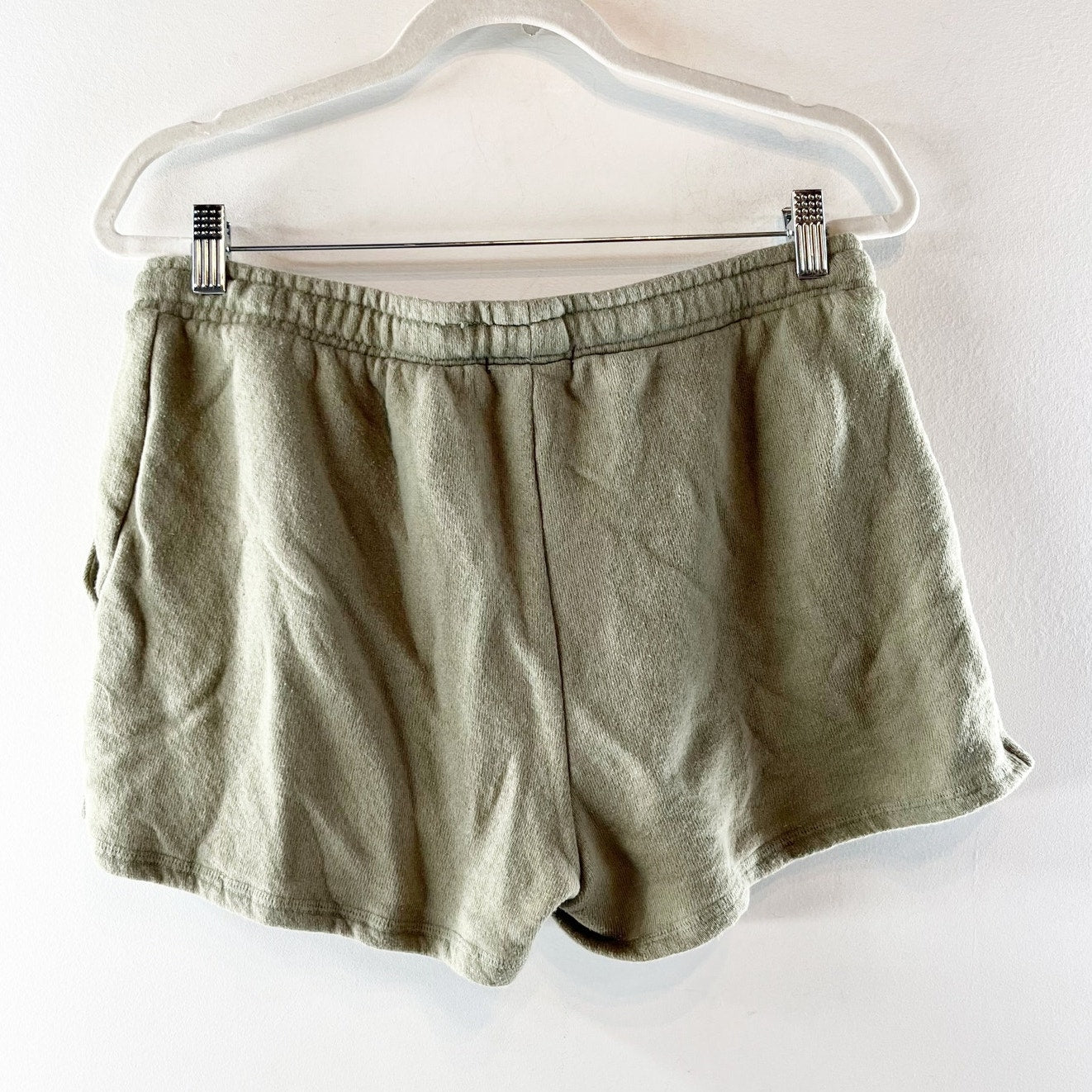 Z Supply Cotton High Rise Tie Dye Lounge Shorts Green Medium