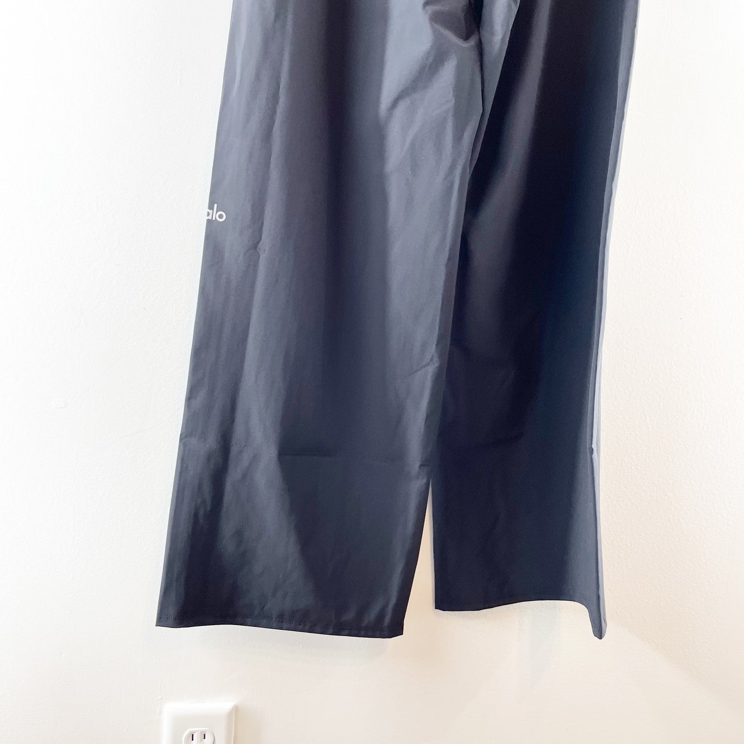 Alo High Rise Suit Up Wide Leg Trouser Pants Black XS