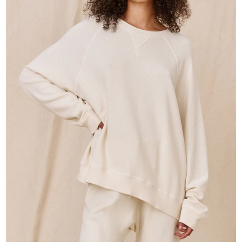 The Great The Slouch Sweatshirt & Stadium Sweatpants Set Cream XS / S
