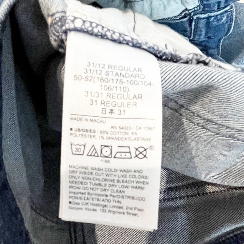 GAP High Rise Kick Fit Cropped Flare Jeans Blue 12 / 31