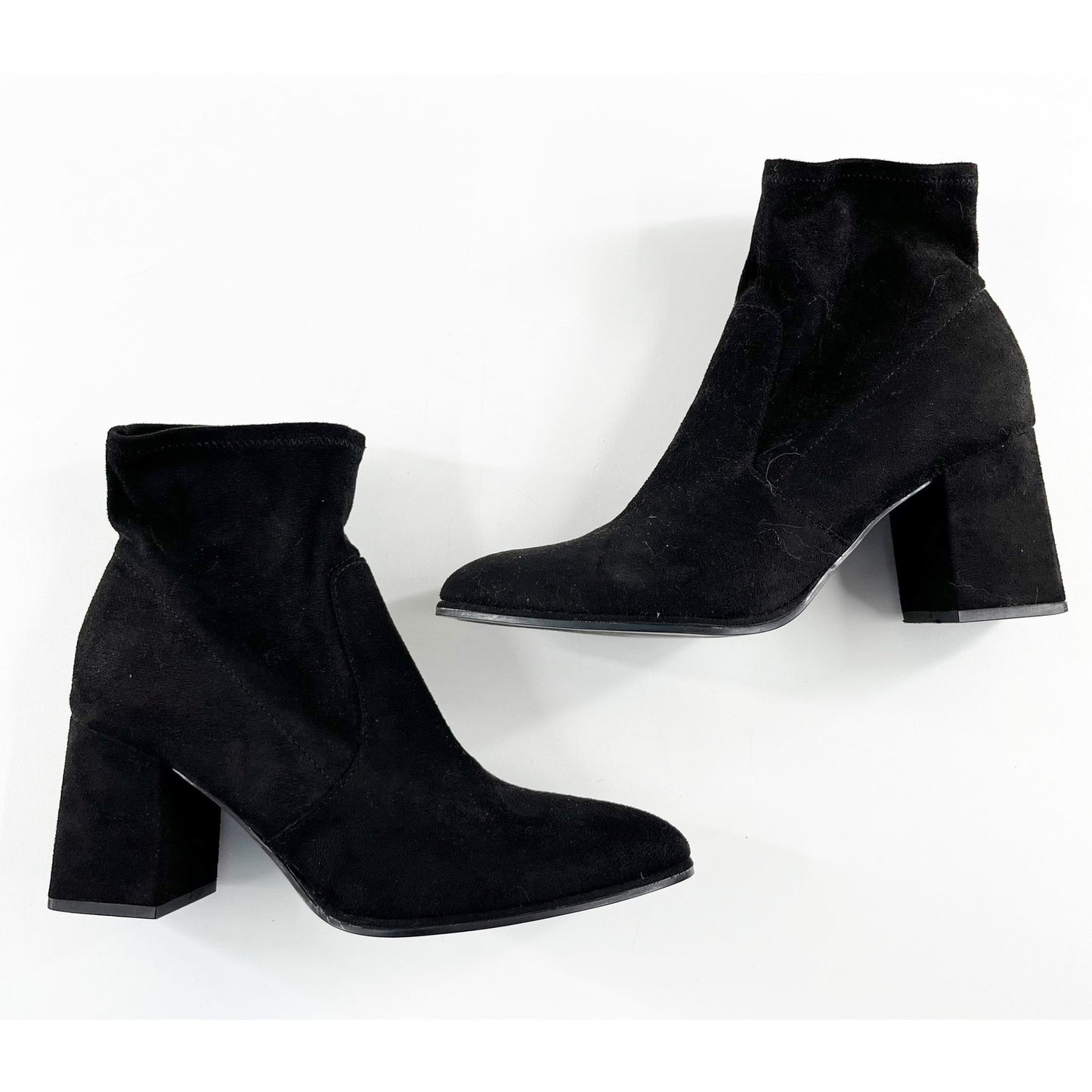 Marc Fisher Balsan Suede Block Heel Ankle Boots Booties 8.5