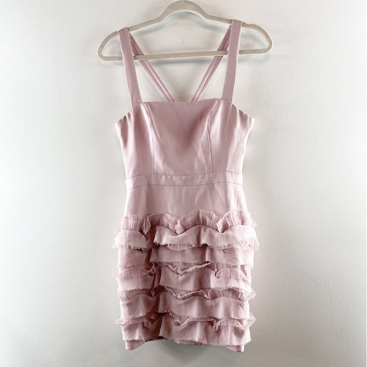 BCBGMaxazria Rebecka Mini Cutout Dress Lavender Purple 4