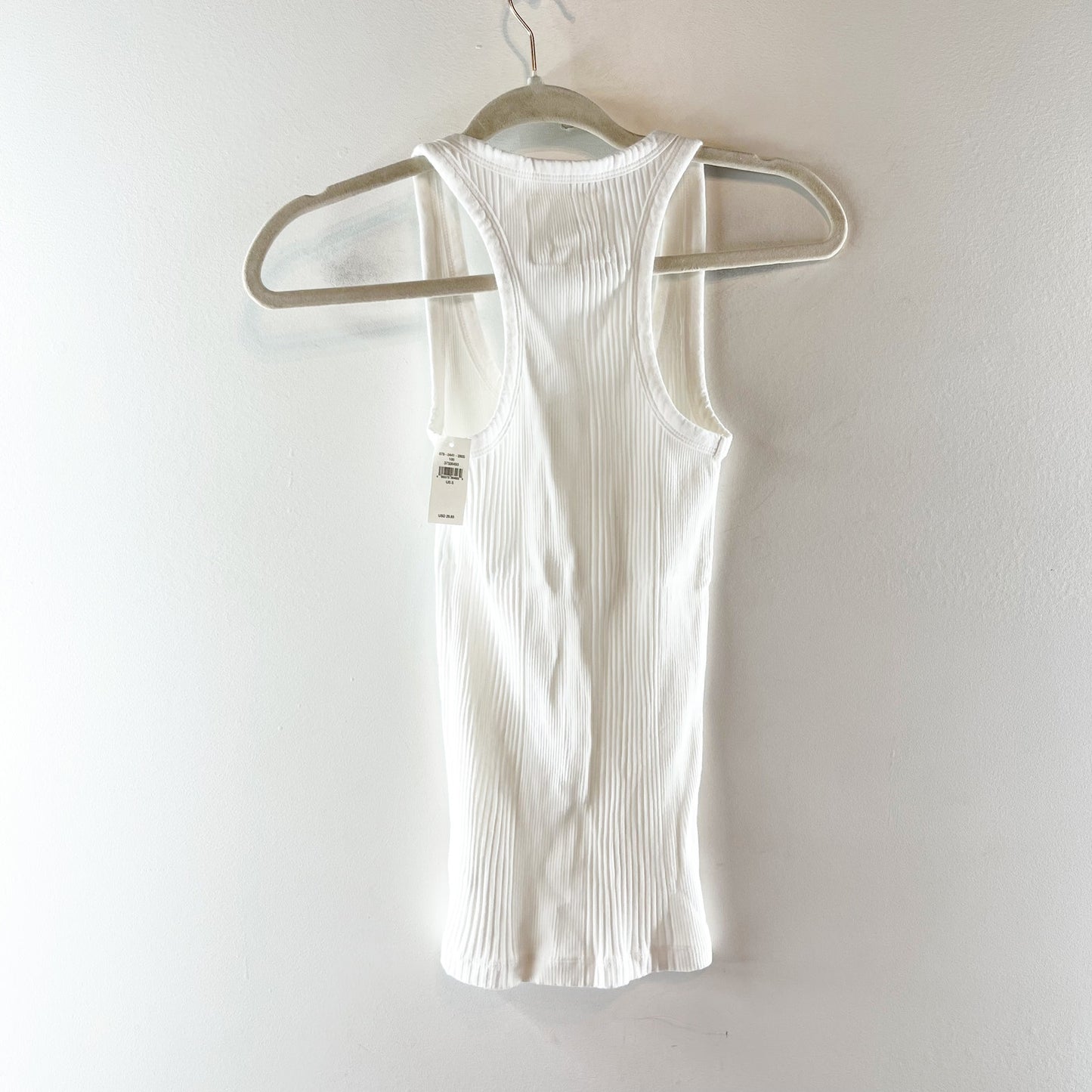 Aerie Tuck it In Ribbed Henley Tank Top White Small