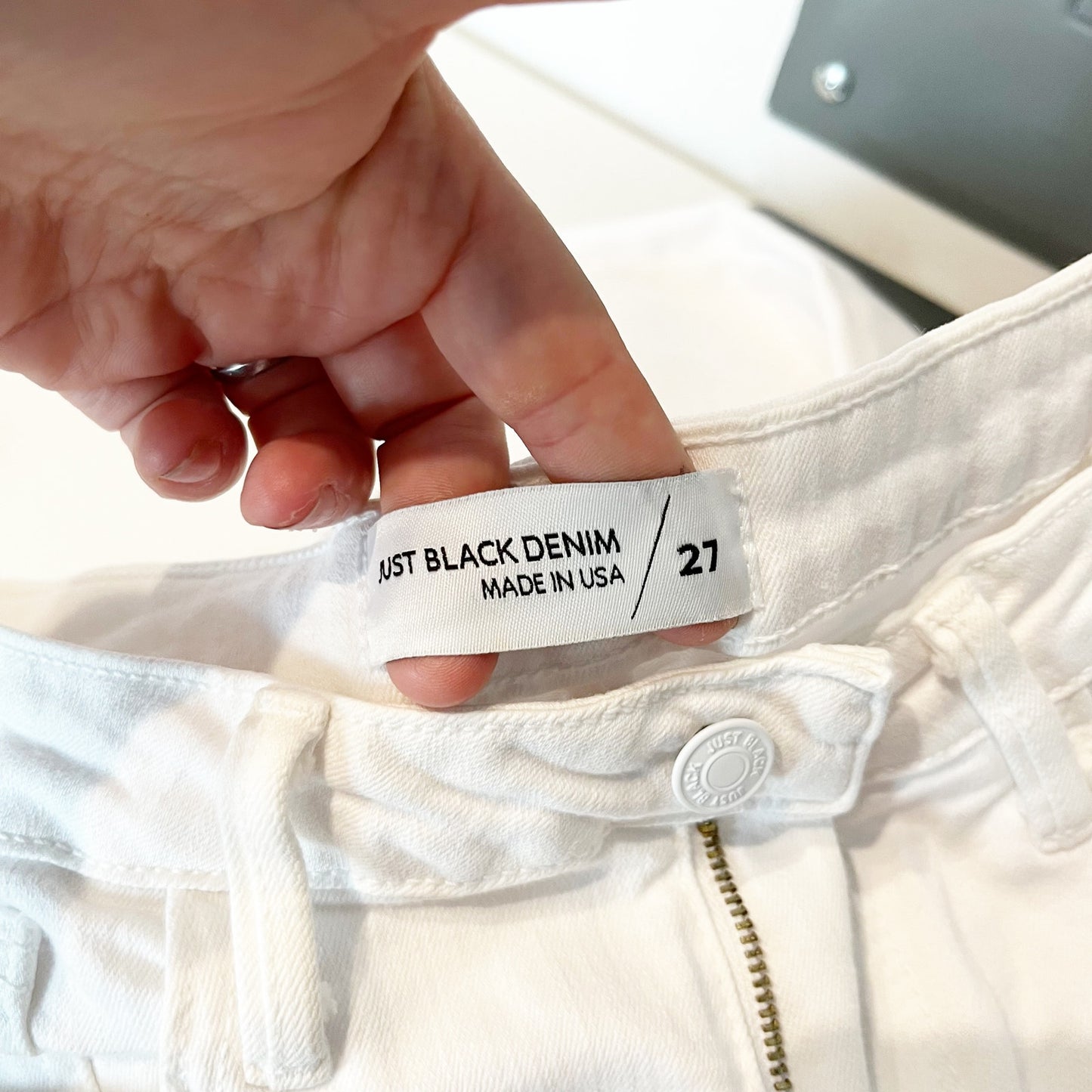 Just Black High Rise Cropped Bootcut Jeans White 27