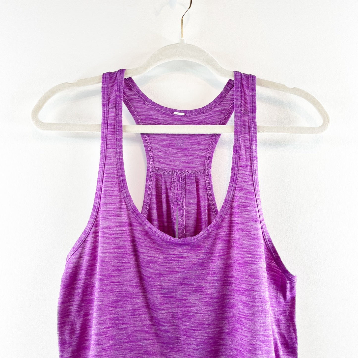 Lululemon What The Sport Heathered Regal Plum Singlet Tank Top Medium