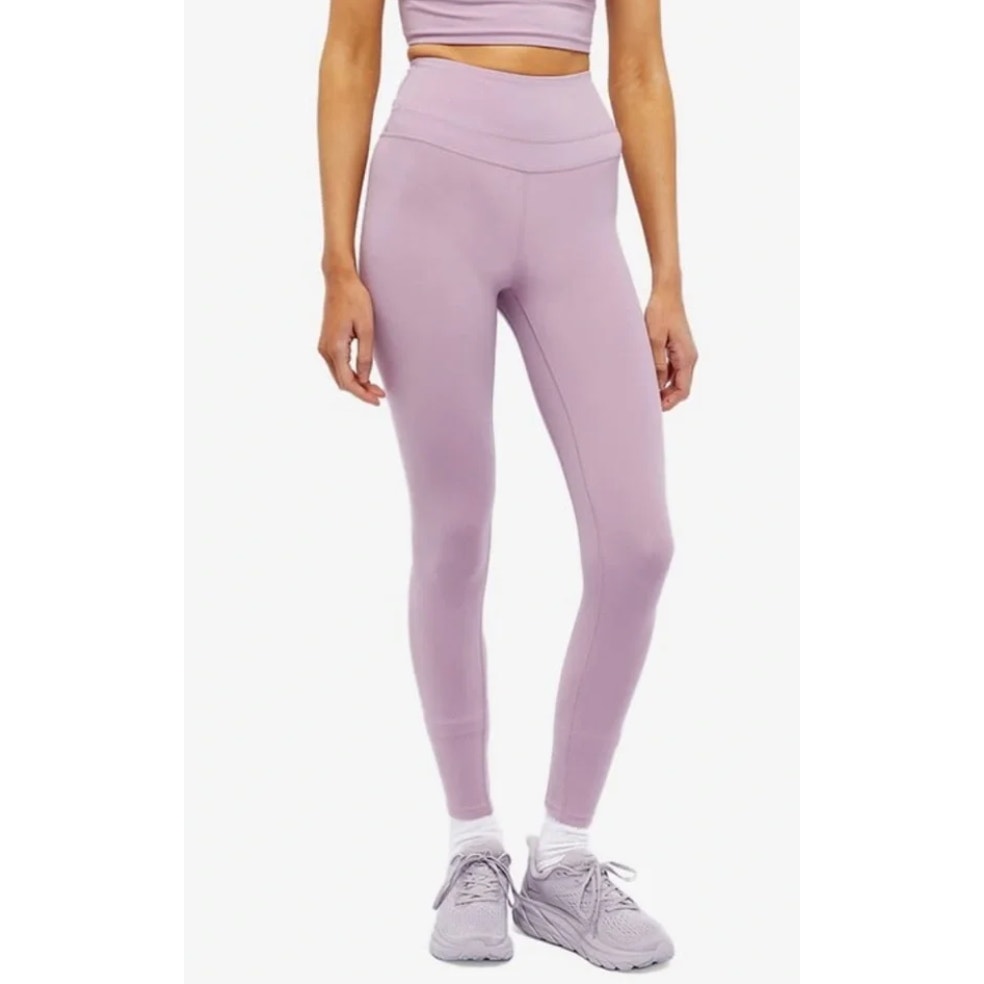 Varley Lets Move High Rise Compression Workout Leggings Lavender Purple Small