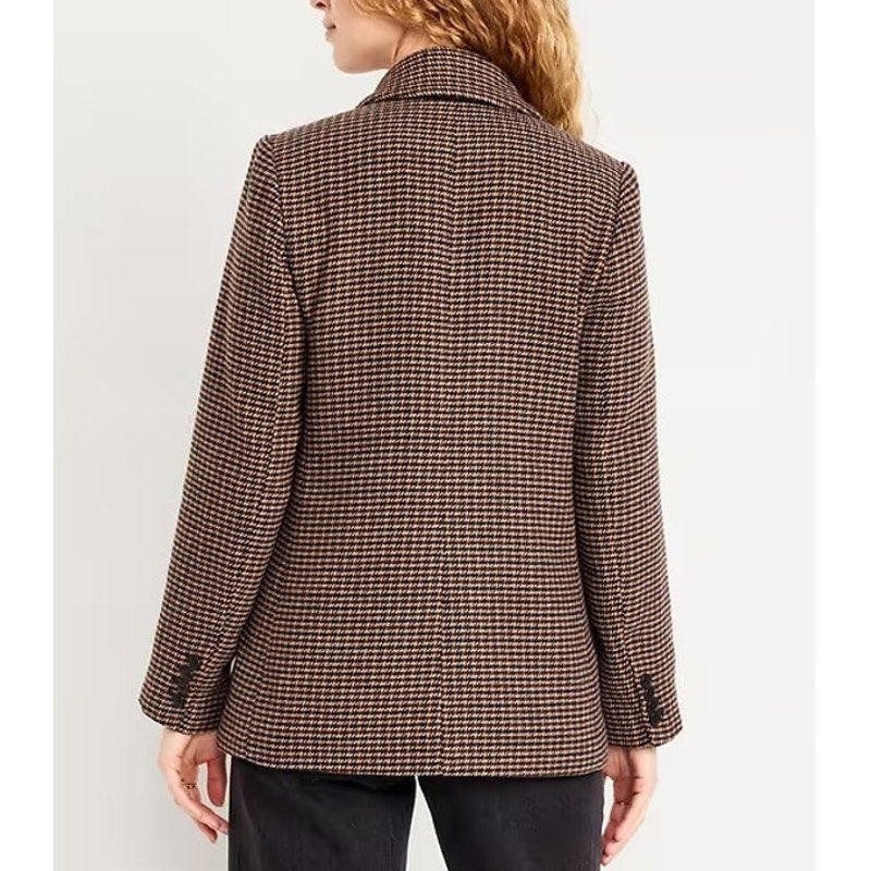 Old Navy Double Breasted Sports Blazer Brown Plaid Small