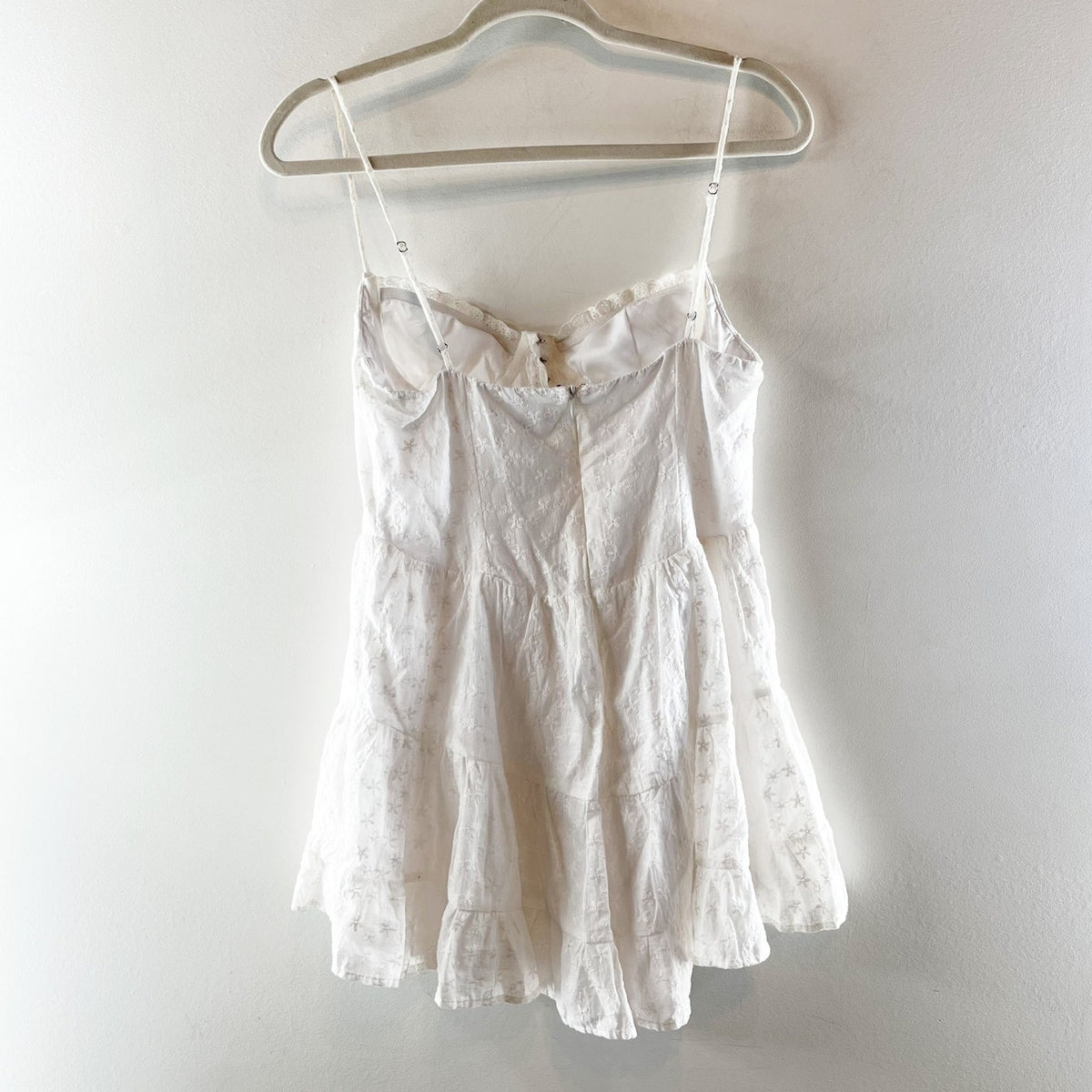 Cotton Candy LA Corset Mini Dress White Medium