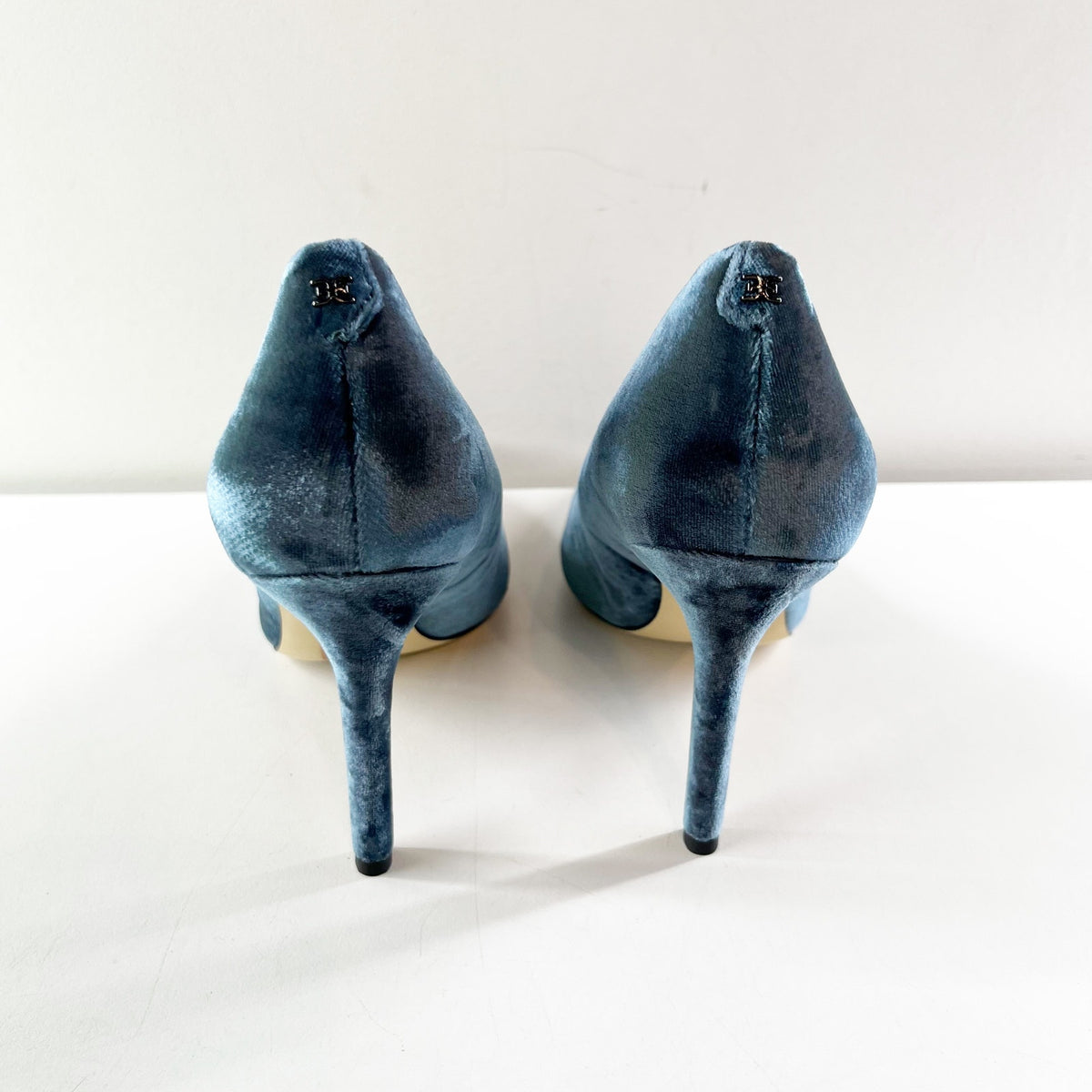 Sam Edelman Hazel Velvet Pointed Toe Stiletto Heel Pumps Deep Sapphire Blue 8