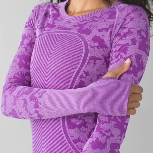 Lululemon Swiftly Tech Long Sleeve Crew Heathered Tender Violet Purple 6