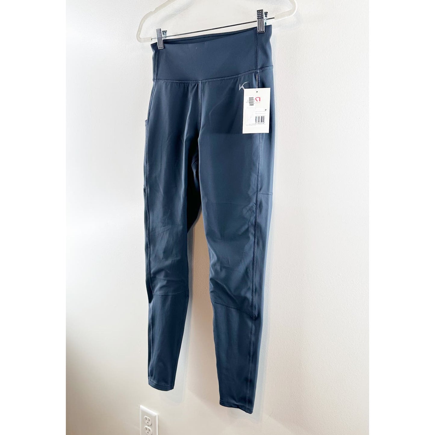 Kari Traa High Rise Side Pocket Baselayer Pants Leggings Navy Blue Small