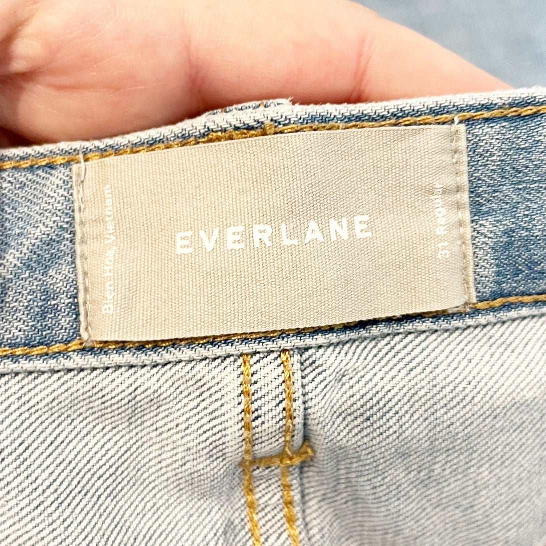 Everlane High Rise Organic Cotton Slim Straight Jeans Blue 31 / 12